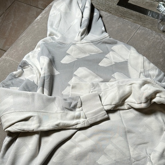 Adidas Cream Gray Hoodie Sweatshirt - Picture 4 of 7